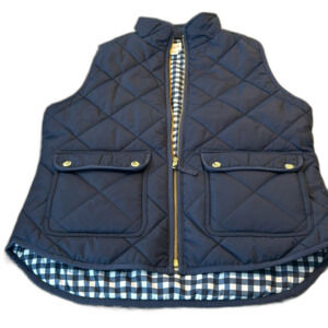 J. Crew Navy Quilted Vest
